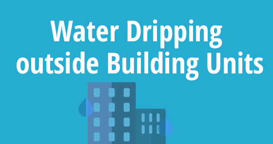 Water Dripping outside Building Units